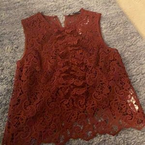 Zara NWT sleeveless lace shirt